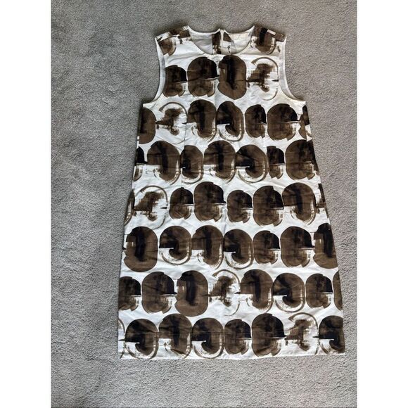 S’Max Mara brown/white A Line Dress Women's size 10, G1 - Picture 2 of 8